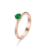 Pierścionek ze szmaragdem naturalnym różowe złoto AJPZ_043 Pierścionek ze szmaragdem naturalnym różowe złoto AJPZ_043